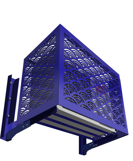 Корзины для кондиционеров с перфорацией в виде волны RAL5022